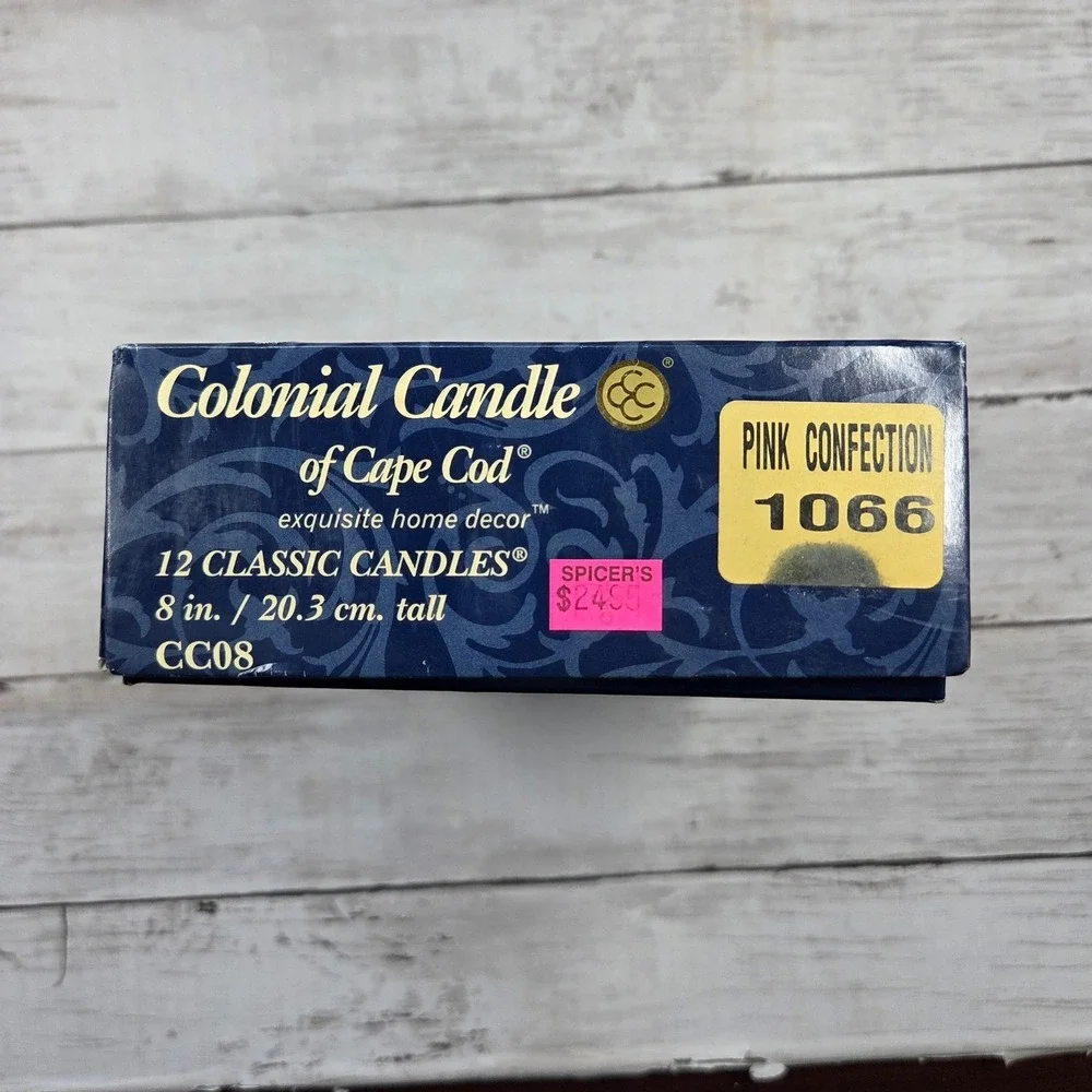 Colonial Candle Taper Candles‎ 8in Pink Pink Confection CC08 10pk